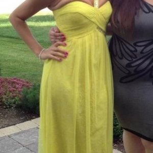 BCBG formal yellow dress